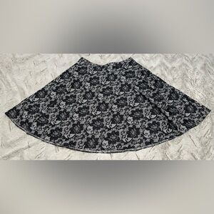 Grace Floral Lace Pattern A-Line Skirt